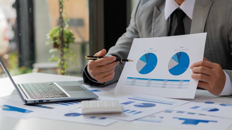 Financial Advisor Showing Finance Documents