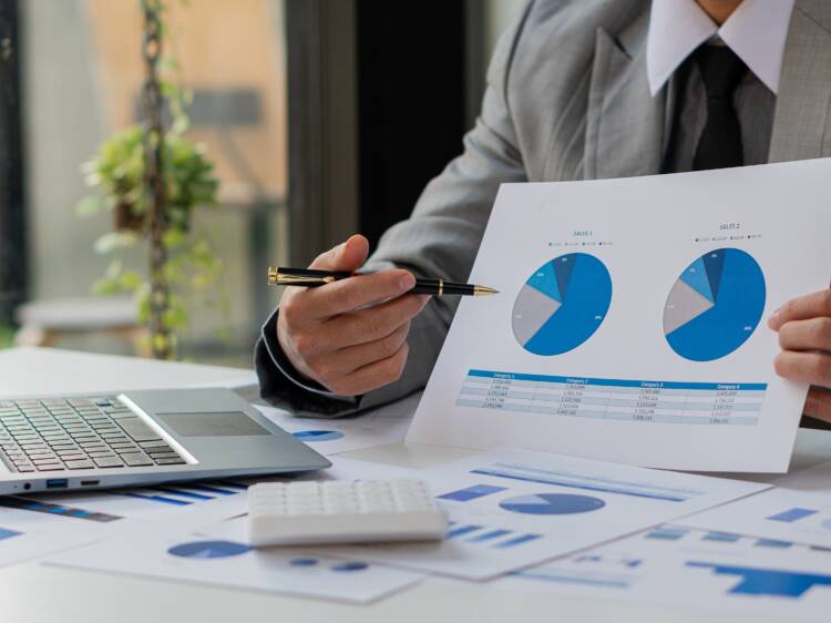 Financial Advisor Showing Finance Documents